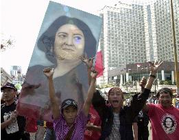 Megawati supporters campaign in Jakarta